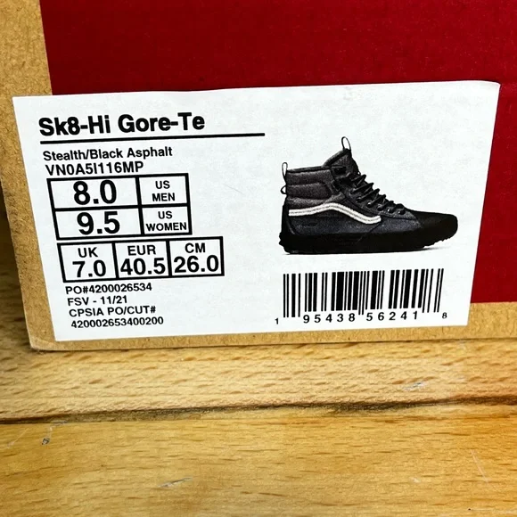 MTE vans Sk8-hi Gore-Tex Snow boots insulated sz. Mens 8 womens 9.5 - Picture 10 of 10